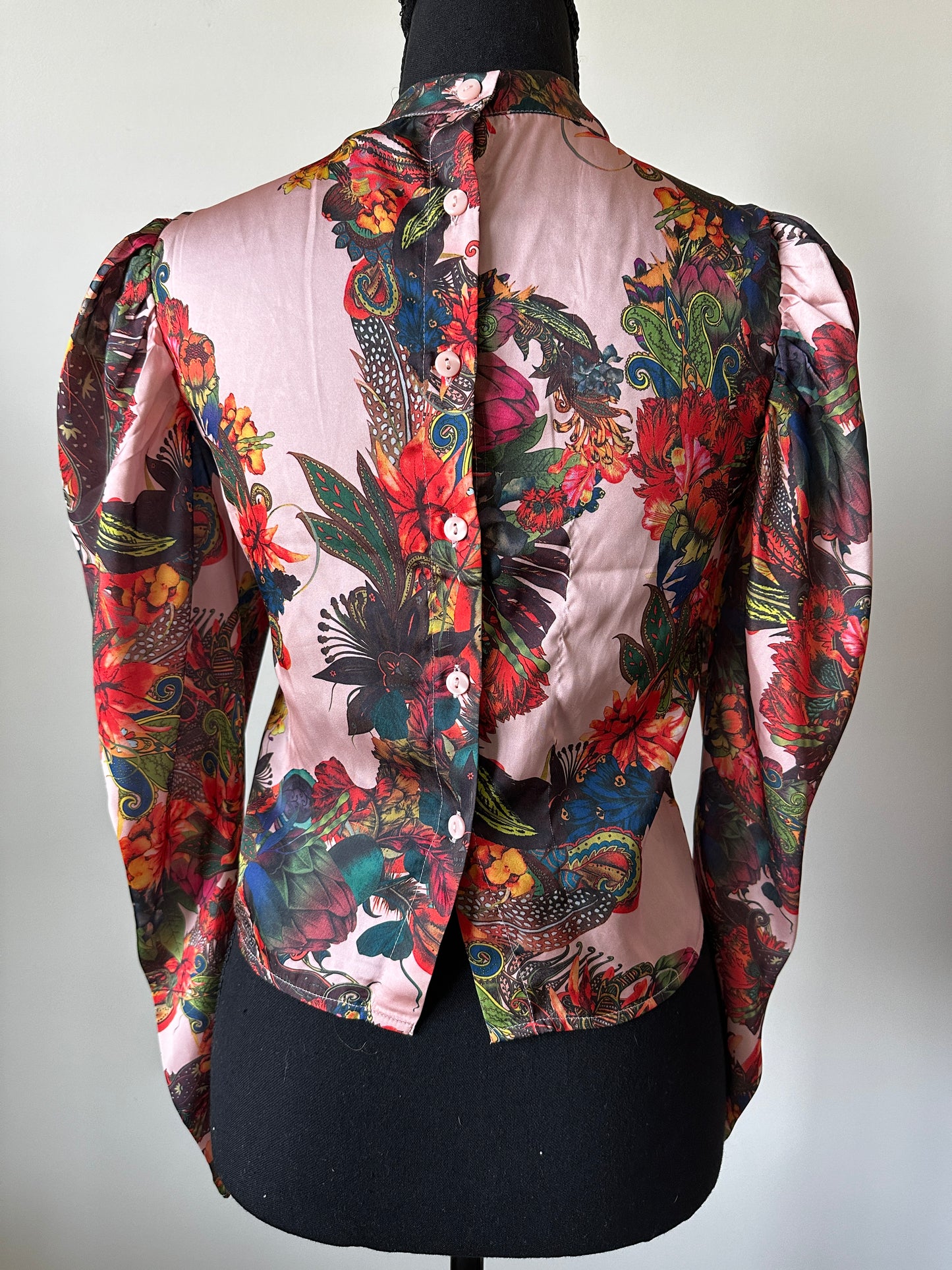 H&M Patterned Satin Blouse