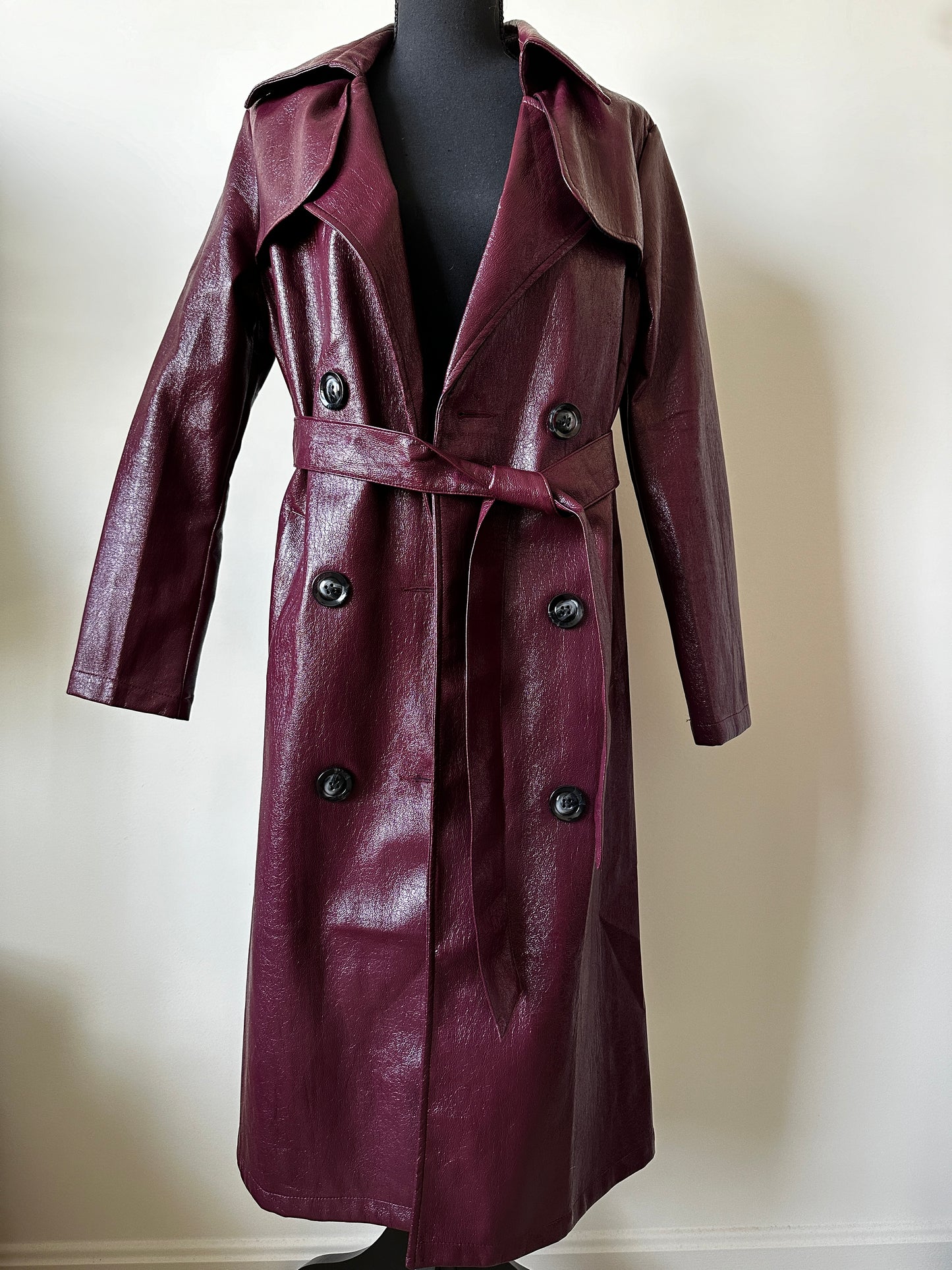 Settledown Burgundy Trench