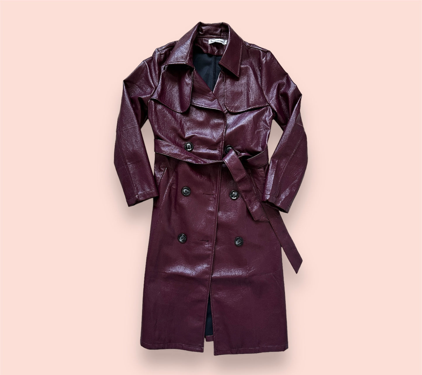 Settledown Burgundy Trench