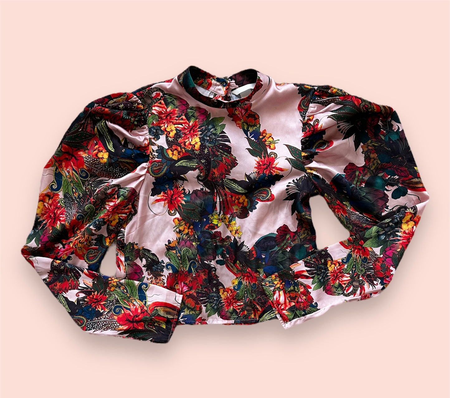 H&M Patterned Satin Blouse