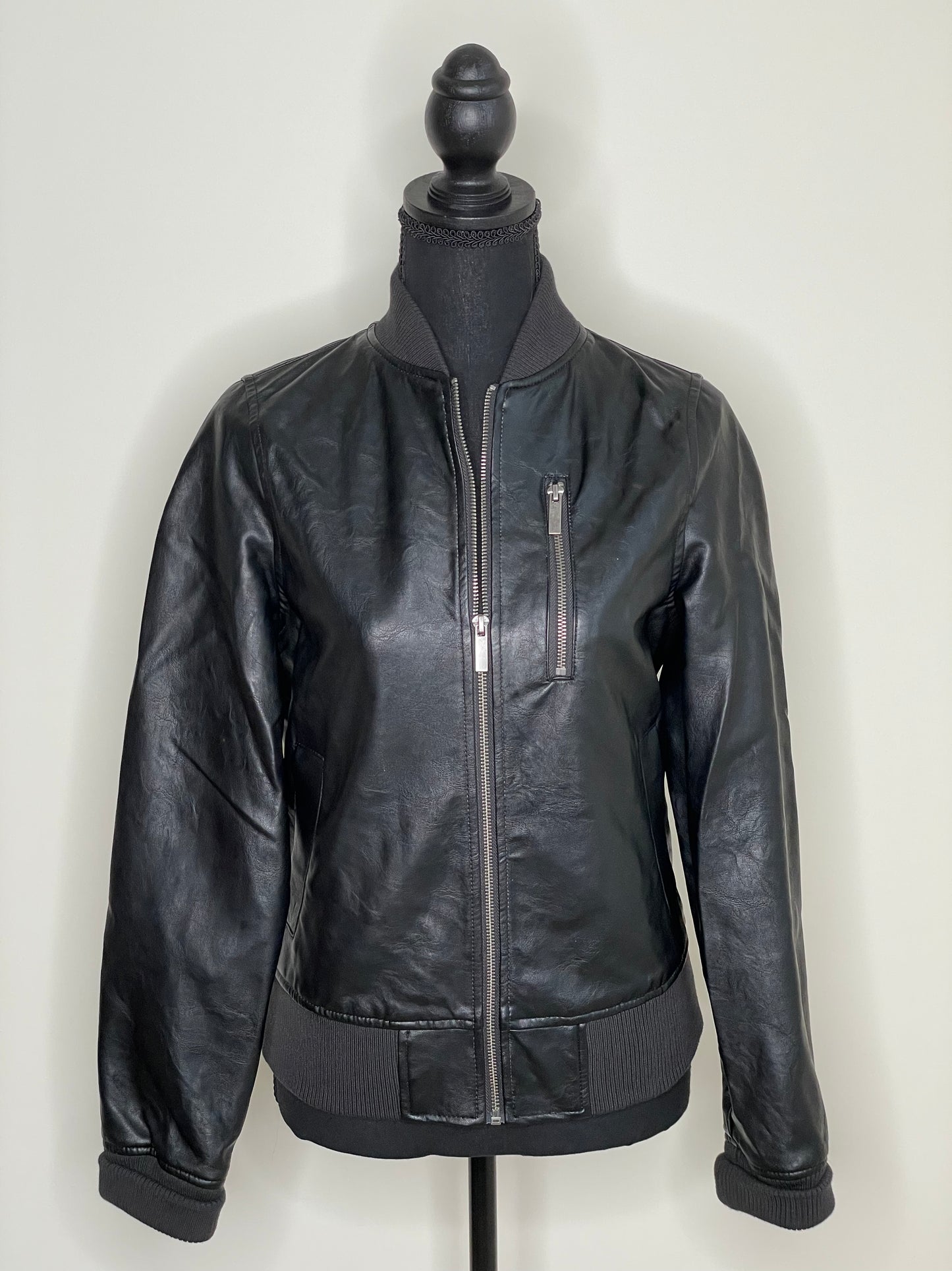 A New Day Faux Leather Bomber Jacket